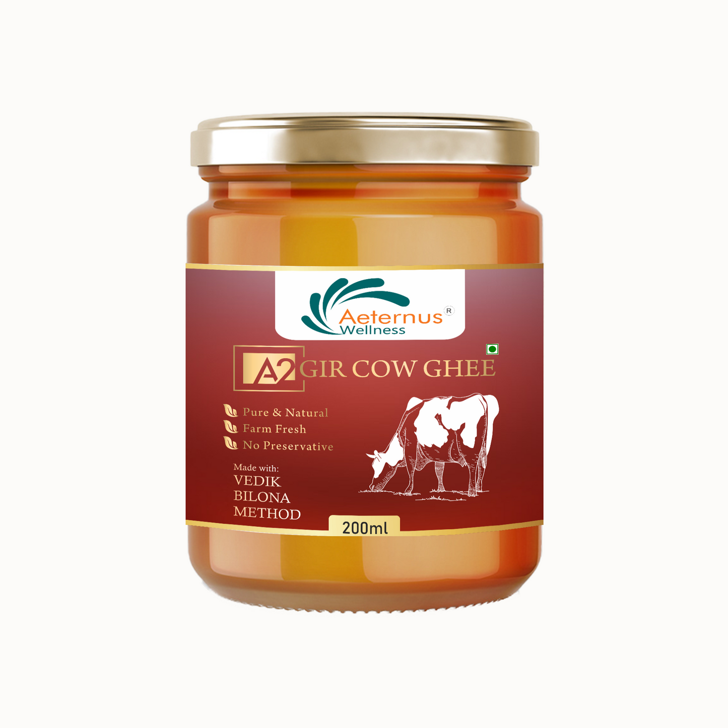 Aeternus Wellness A2 Gir Cow Ghee 200ml