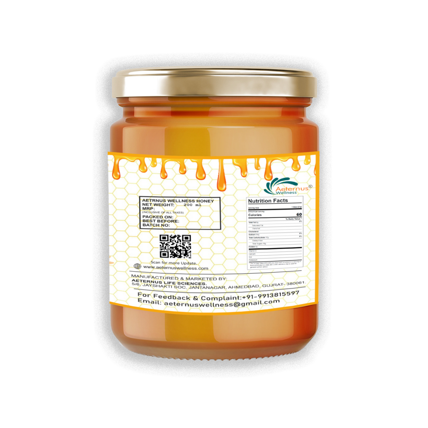 Aeternus Wellness Pure Honey 200ml